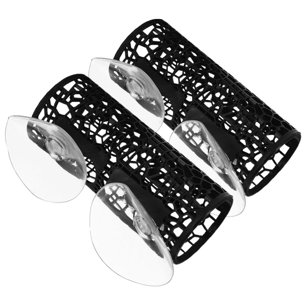 

2pcs Tank Tunnels Betta Fish Tube Tunnel Aquarium Cave Decor For Small Fish Shrimp Hideout Hollow Resting Bed Black Mesh