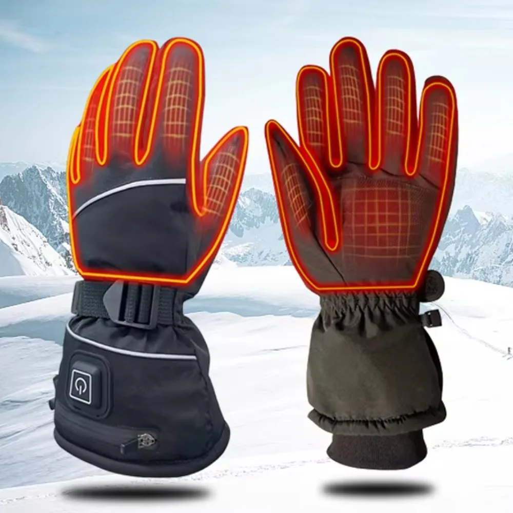 

Waterproof Heated Winter Gloves with Rechargeable Battery for Skiing, Hiking and Cycling
