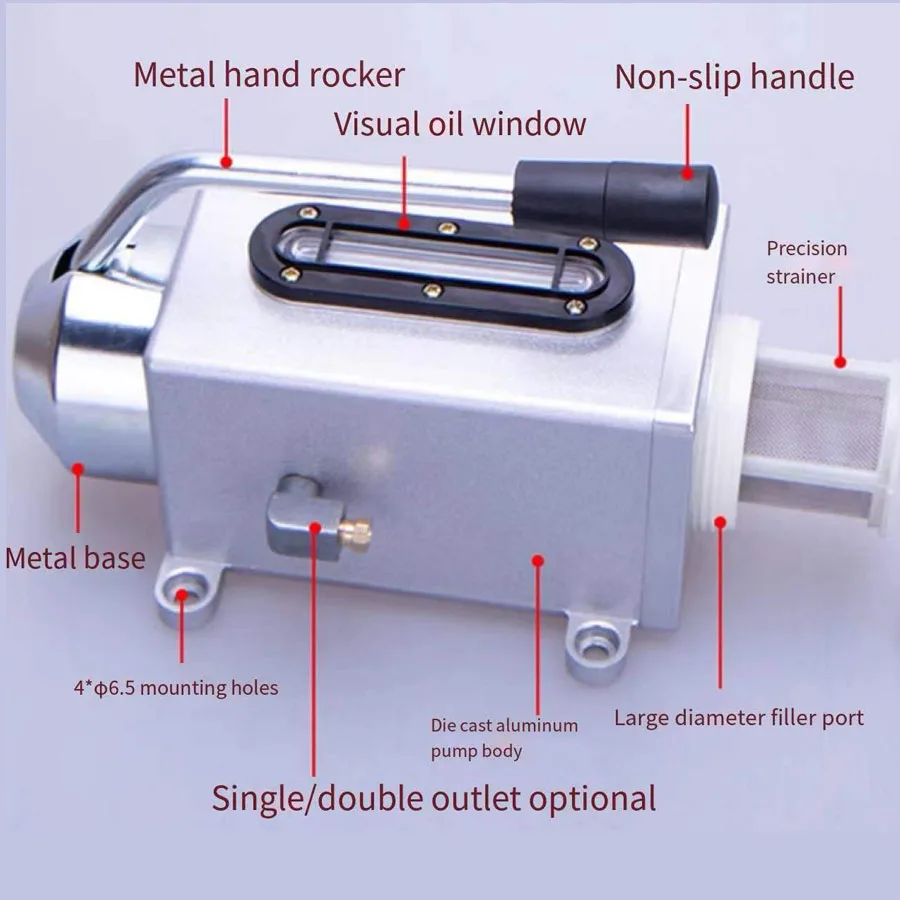 Y-8 hand pump, Y-6 manual punch oil pump, HP-5 manual pressure oil pump, machine tool oil pump, lubrication oil pump