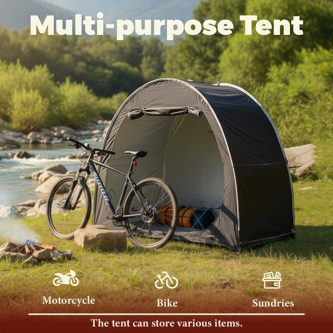 

Portable Thickened Oxford Cloth Bike Shelter Private Travel Tent for Outdoor Hiking Cycling Camping And Travel