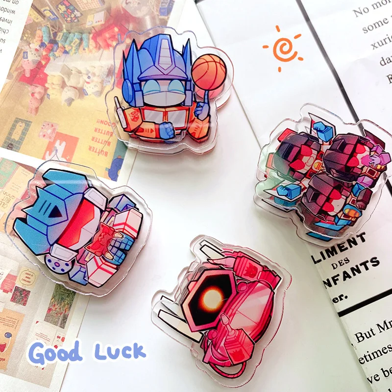 Transformers อะนิเมะอะคริลิค PP คลิป Creative Optimus Prime Memo สําหรับอุปกรณ์สํานักงานโรงเรียน