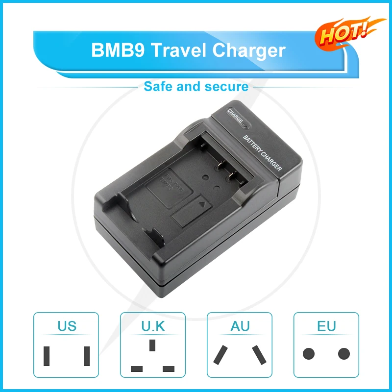 

DMW-BMB9 BMB9 Battery Travel Charger for Panasonic Cameras DMC-FZ40K DMCFZ40K FZ40K DMC-FZ45K DMCFZ45K FZ45K FZ47K FZ48K
