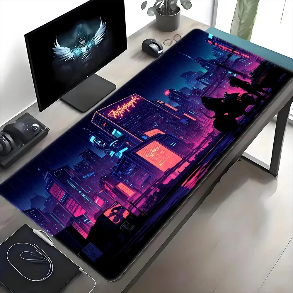 Cyberpunk e-sports game mouse pad for computer desk durable and wear-resistant office keyboard desk pad home desk for esports