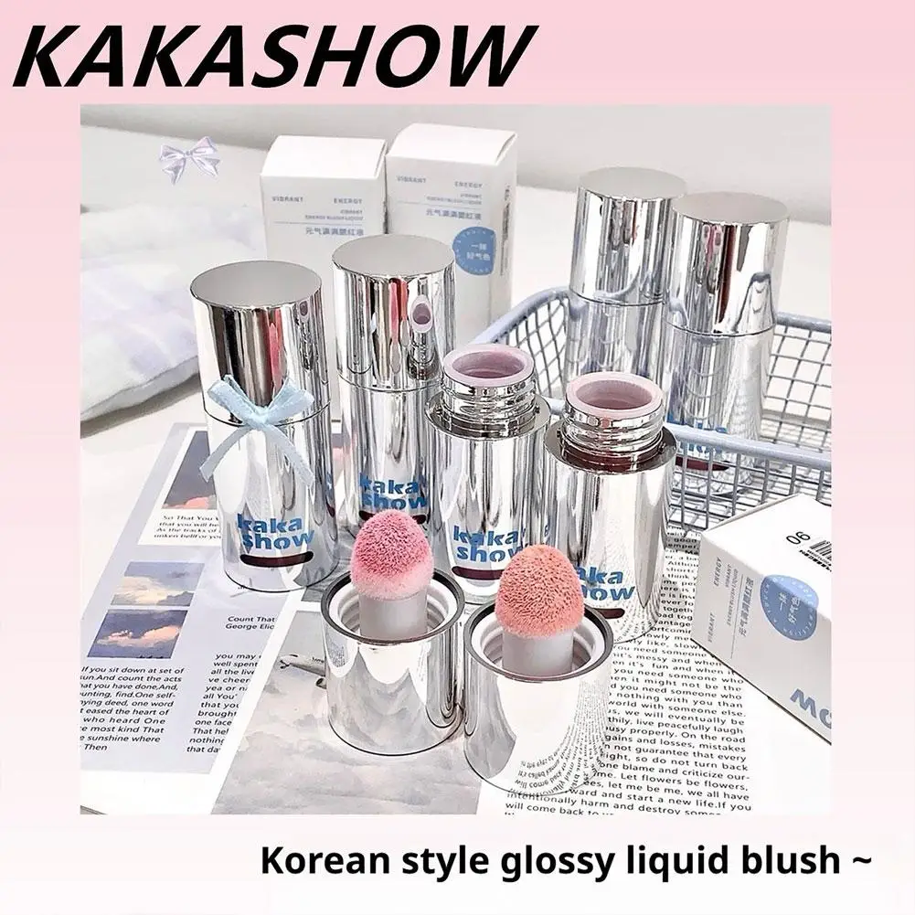 6 Kolorów Kakashow Vitality Liquid Blush Długotrwały Nawilżający Wygładzający Łatwy w Rozprowadzaniu Płynny Róż Rozjaśniający Konturowanie Makijażu