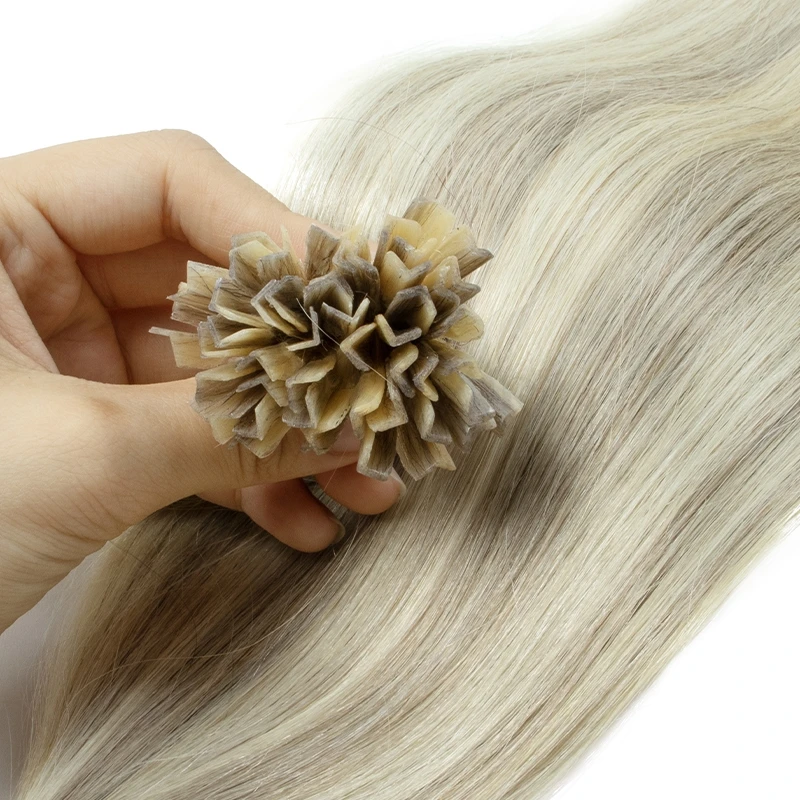 K تلميح وصلات شعر الساخن الانصهار الشعر التمديد شعر بشري أشقر 1 سنتيمتر إيطاليا الكيراتين آلة الغراء ريمي 12-24 بوصة 30 40 50 جرام/الحزمة