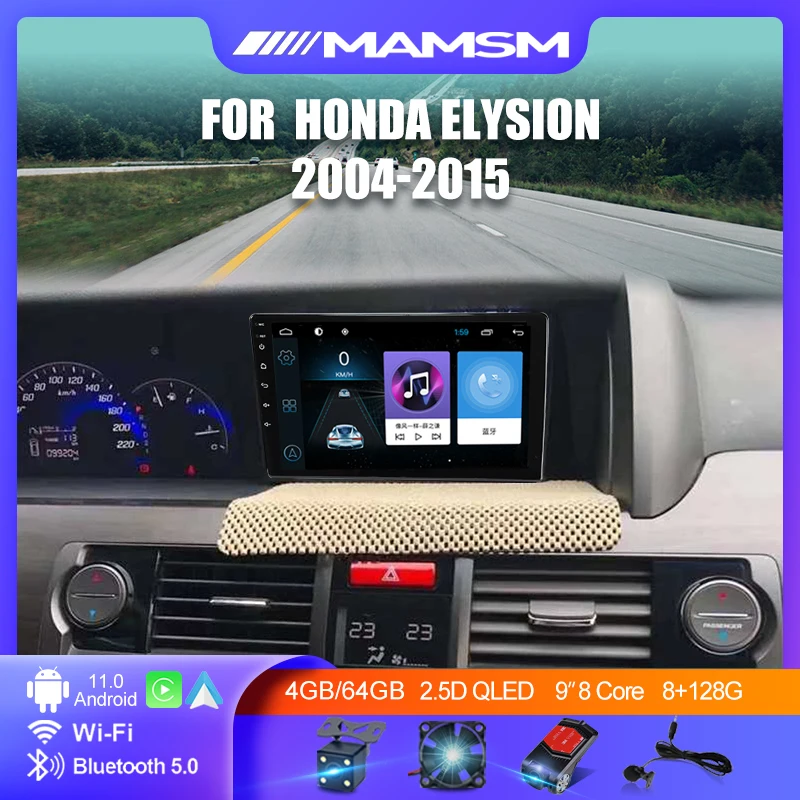 

Автомобильное радио MAMSM Android 11,0 для Honda Elysion 2004-2015, автомобильный мультимедийный видеоплеер, навигация, стерео, GPS, Авторадио Carplay