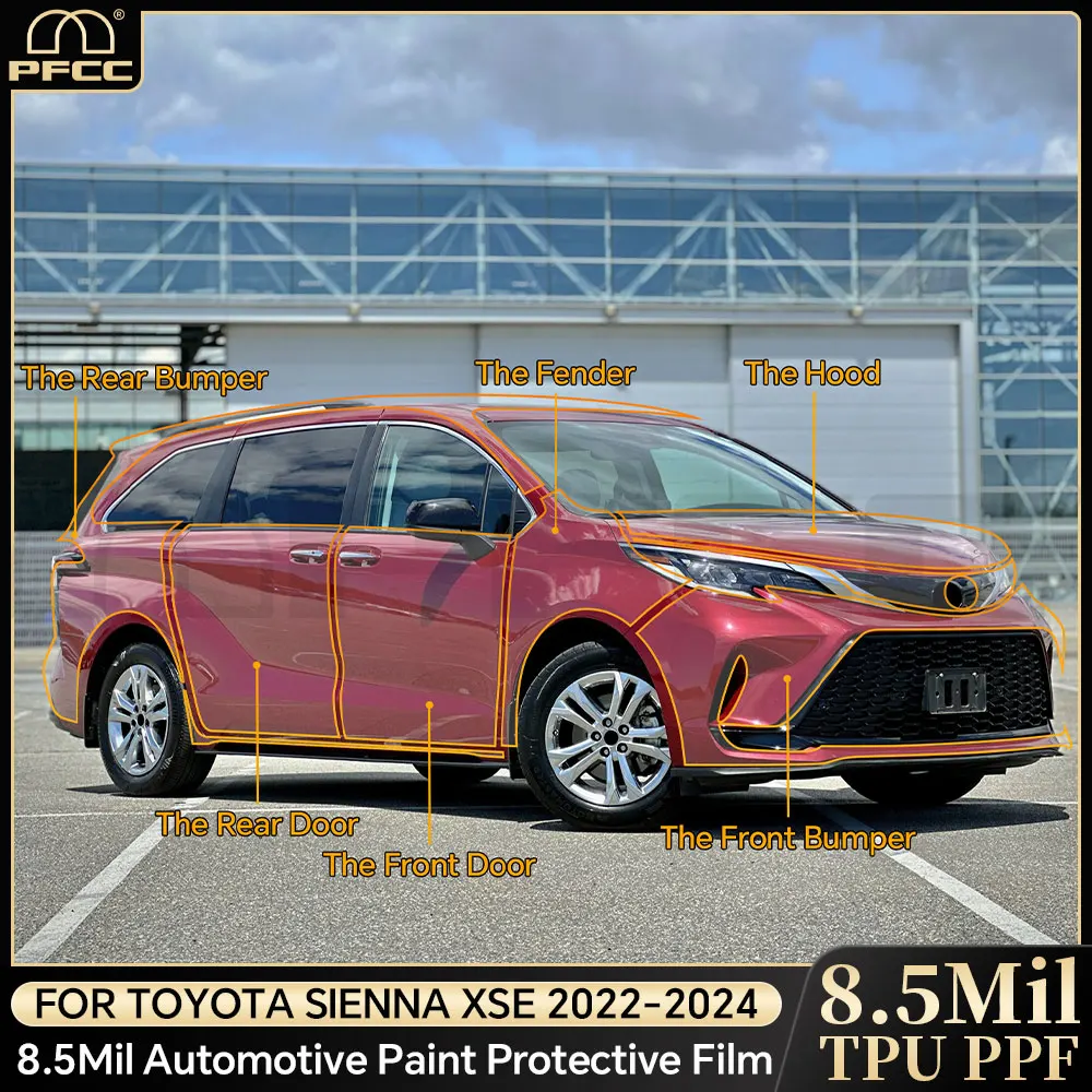 

Pre Cut Headlight TPU Film Anti-collision Transparent Protective Film PPF Scratch For Toyota Sienna 2022 2023 Rearview Mirror