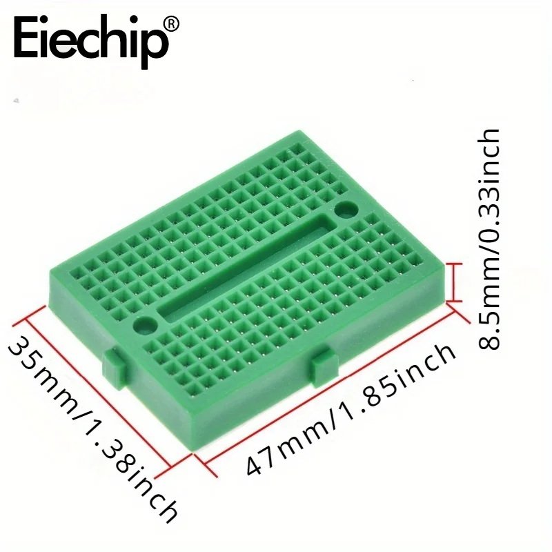 1/6pcs SYB-170 Mini Solderless Prototype 35*47mm Prototype Test Board 6 Colors ，170 Tie-points PCB Boards Set image 2