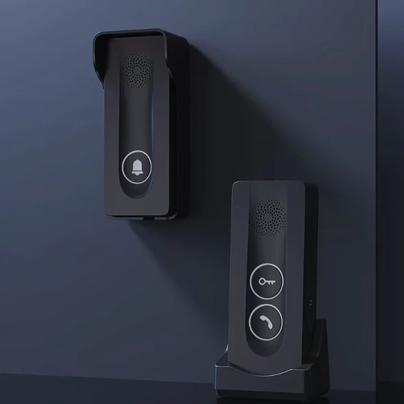 Wireless intercom doorbell wiring required built-in wireless signal two-way intercom one-button remote unlocking Voice Intercom