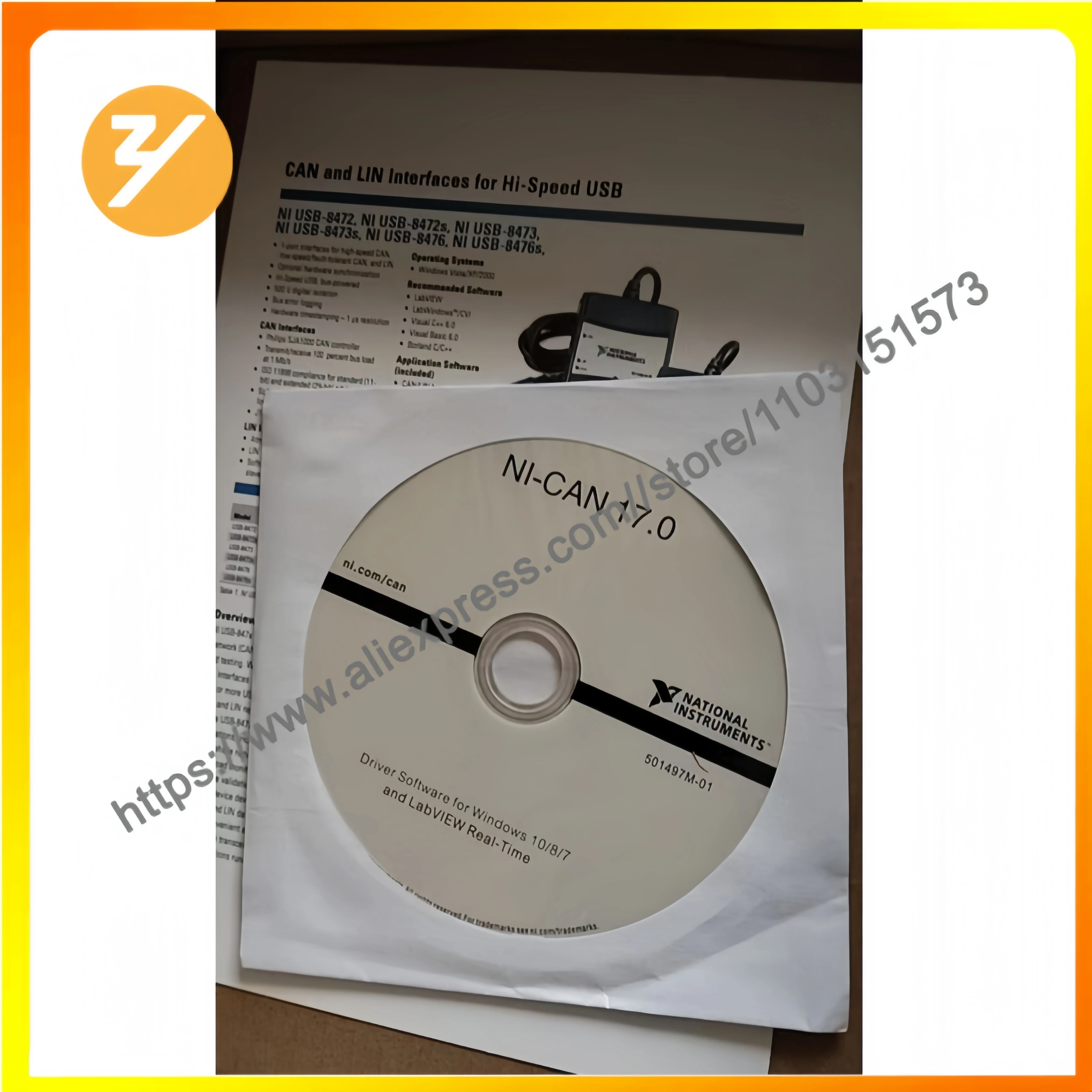 

Brand New Original US NI USB-8473CAN Card 194210D-02L 779792-01 In Stock