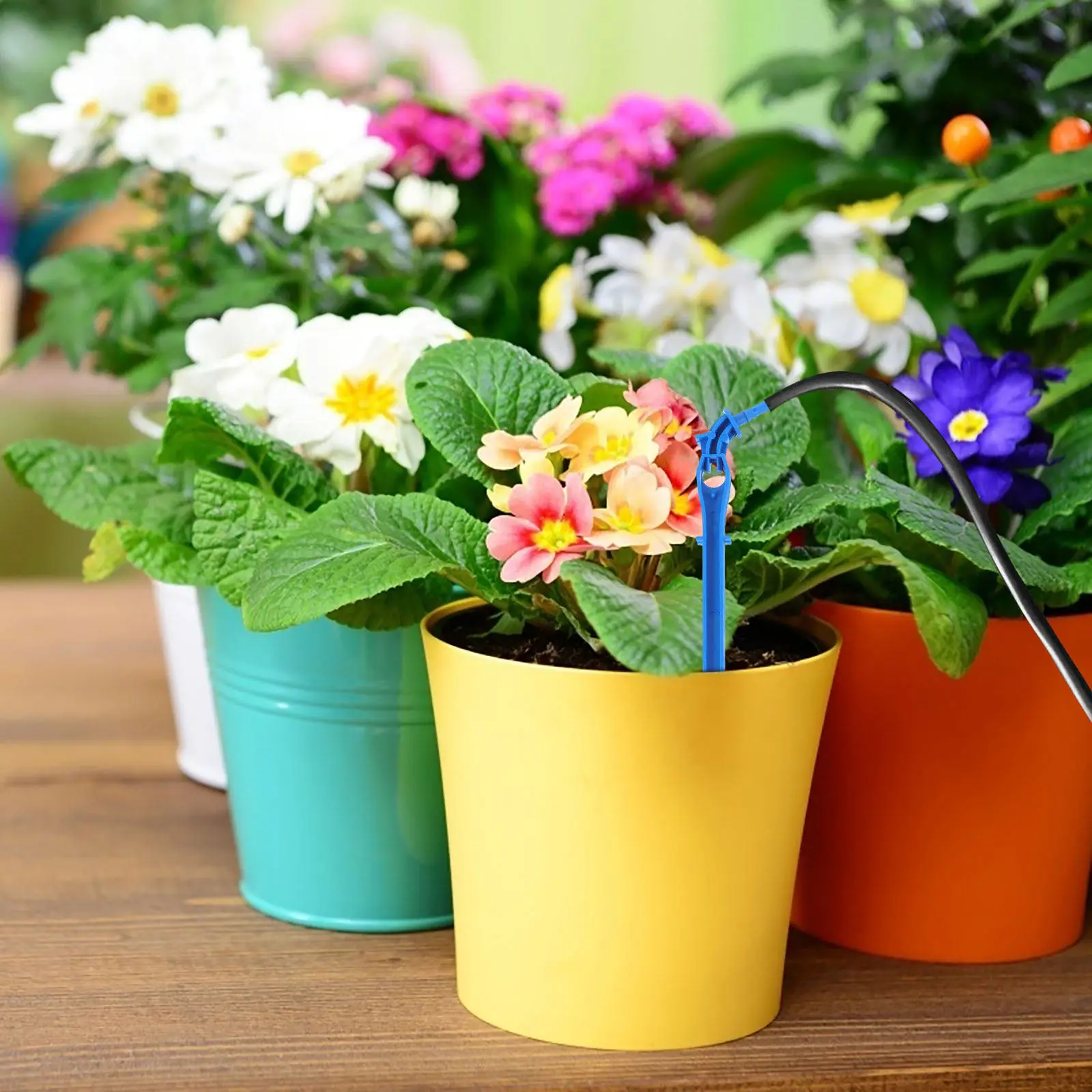 100Pcs Irrigation Drip Heads Micro Sprinkler Technology Easy Operation Water Saving Drippers for Potted Plants Pe Material