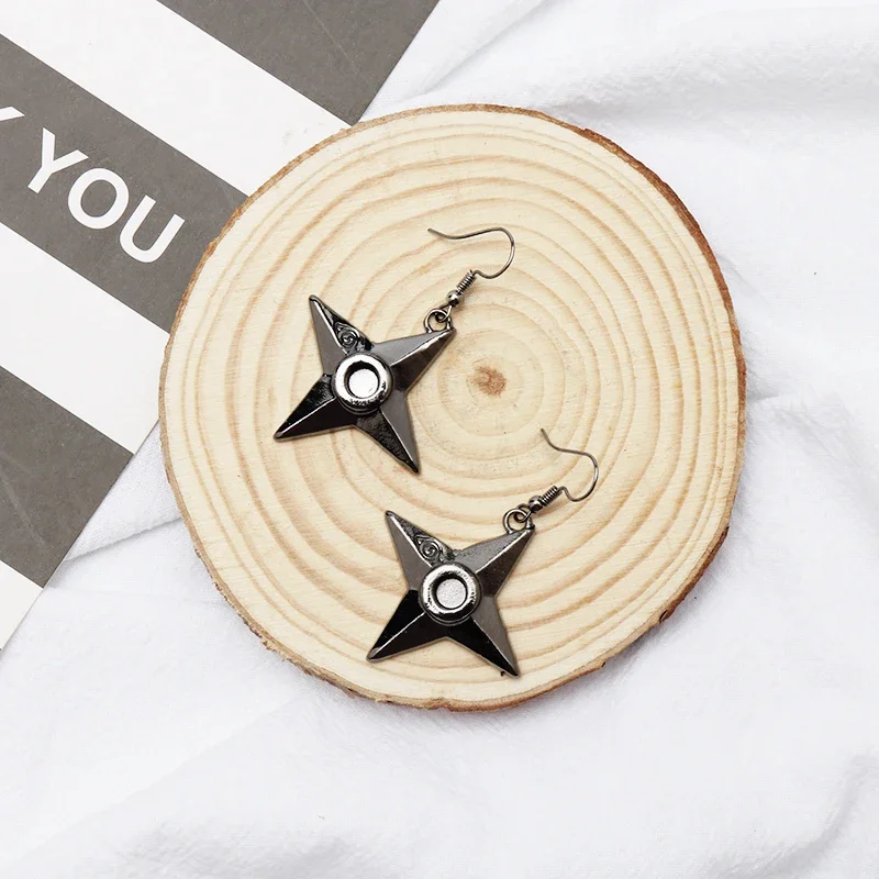 أقراط أنيمي سحابة حمراء للنساء ، سلاح نينجا كوناي ، أقراط موديل ، دلاية دورب ، موضة قوطية ، مراوح ، هدايا مجوهرات