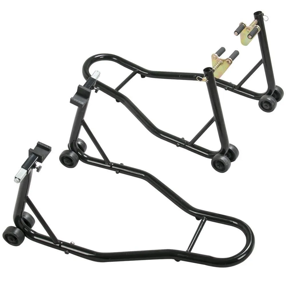 

Adjustable Steel Wheel Stand For Front & Rear Motorcycle Repair Vehicle Equipment Lift Tools