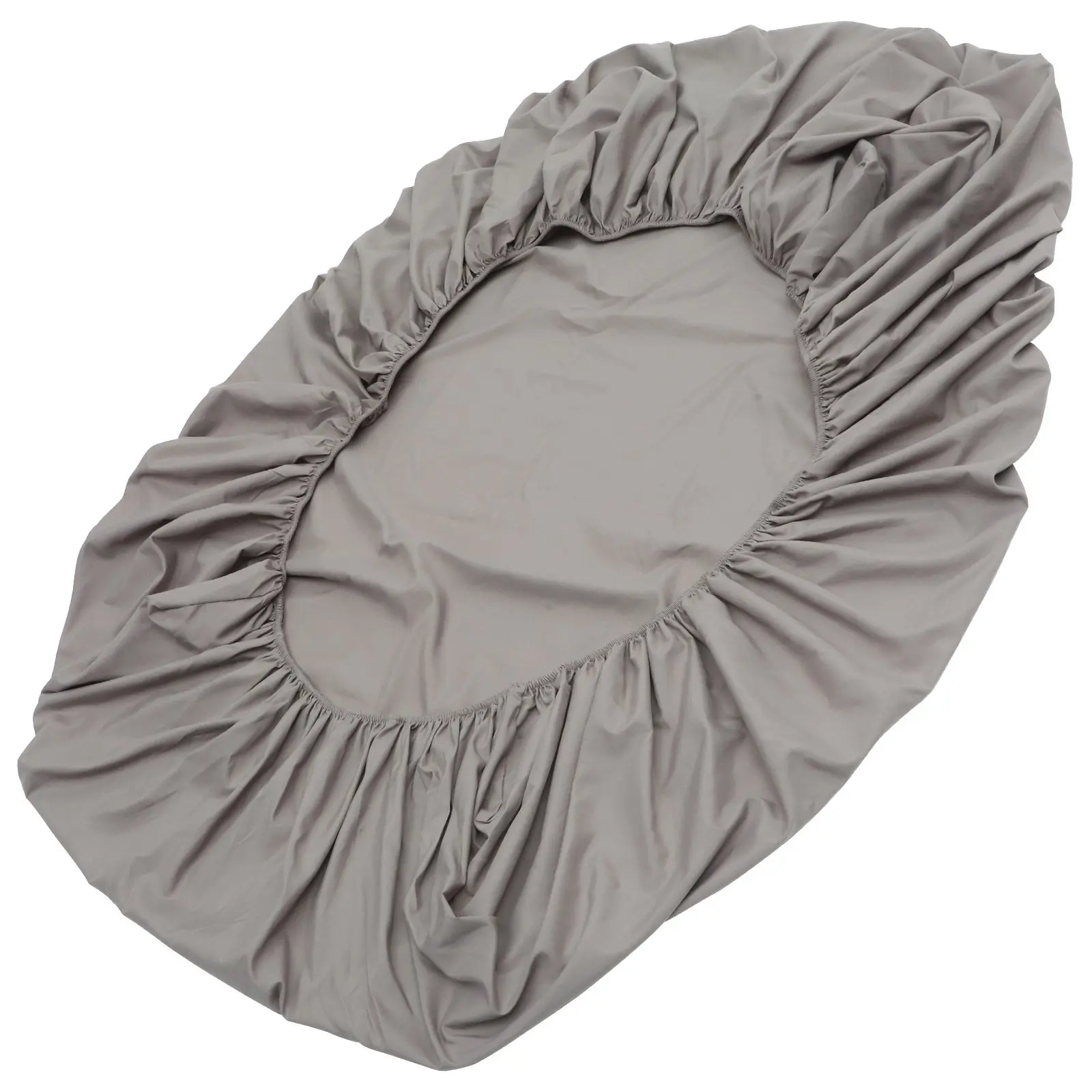 Gray Pure Cotton Fitted Sheet for Twin Full Size Mattress Breathable Soft Elastic Bed Sheet Home Hotel Mattress