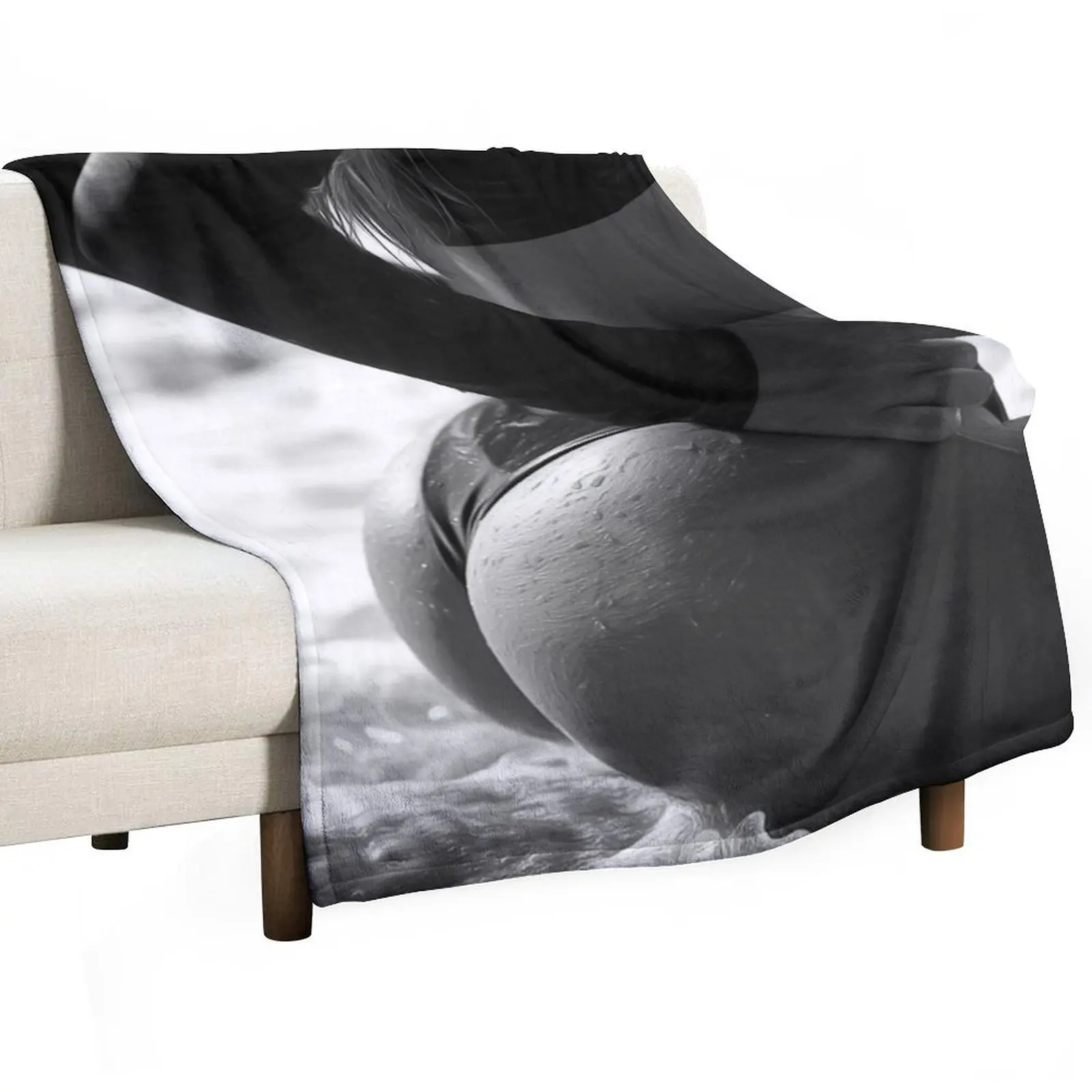 

Beautiful Beach Woman Throw Blanket Large Beautifuls Travel Comforter Blankets