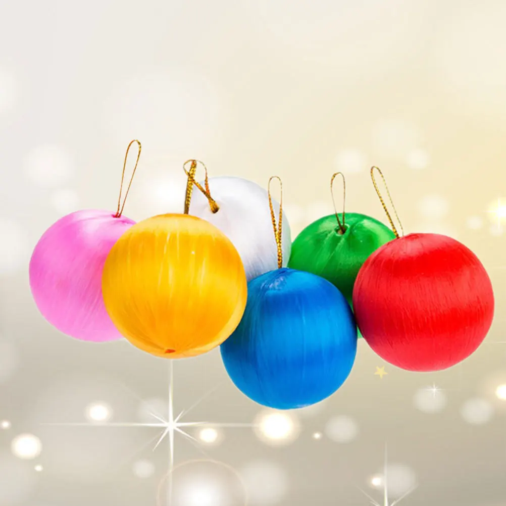 

6Pcs Christmas Tree Ball Pendant Colorful Holiday Decorations for Home Store Office Xmas Ornament Ball Decor Xmas