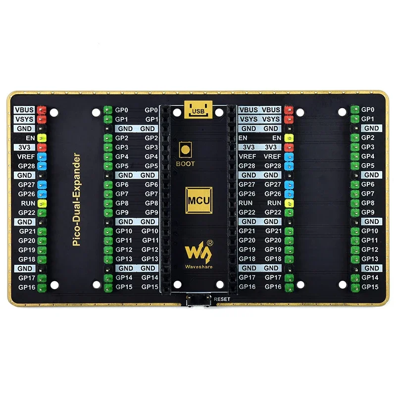 Raspberry Pi Pico Dual Gpio Expander Vier Sets Mannelijke Headers Usb Power Connector Uitbreidingskaart Voor Rpi Pico