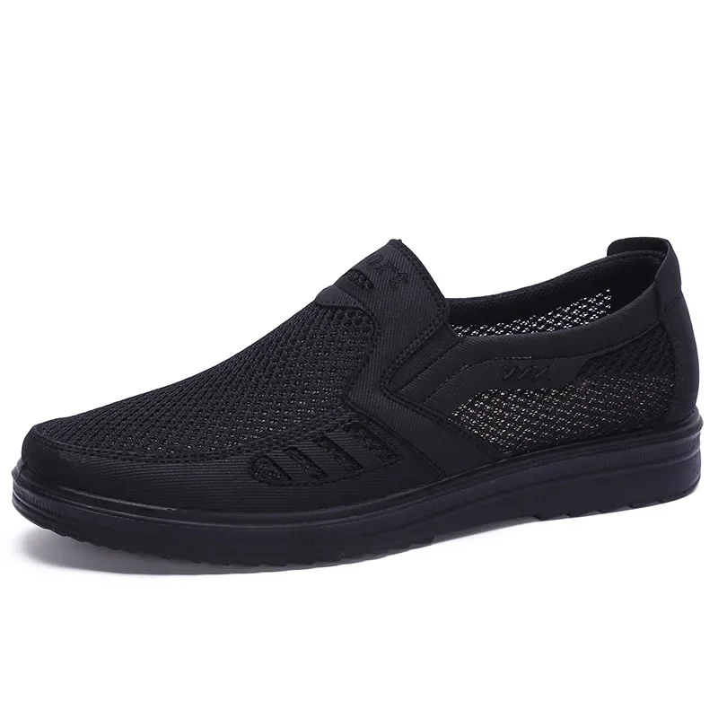 Fashion Summer Shoes Men Casual Air Mesh Shoes Large Sizes 38-46 Lightweight Breathable Slip-On Flats Chaussure Homme