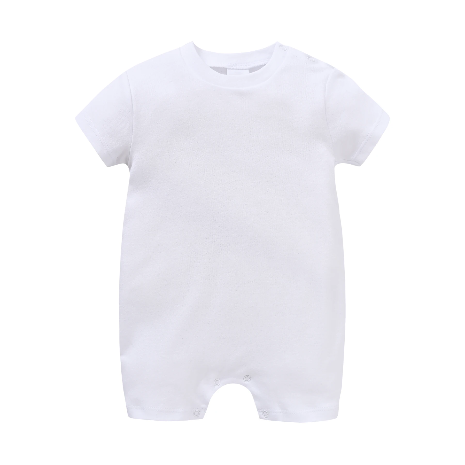 Baby-Strampler, mehrfarbiger Baumwoll-Kurzarm-Overall, einfarbig, Krabbelanzug, weicher Säuglings-Unisex-Bodysuit, reine Farben, bequem