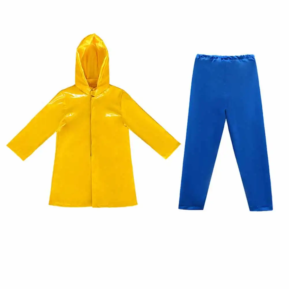 Costume de Cosplay Coraline pour Enfants, Manteau Fantaisie, Pantalon, Tenues de Jeu de Rôle, Déguisement de ixd'Halloween et de Carnaval, Trempé, Garçons et Bol