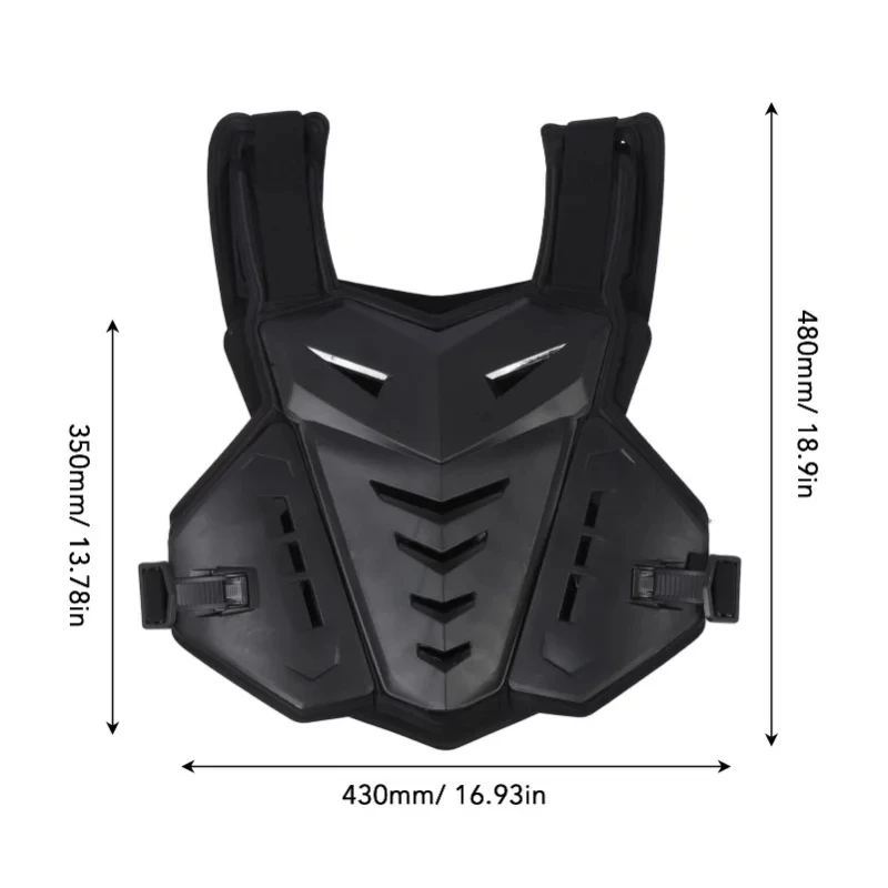

Motorcycle Armor Vest Double Protection Lightweight Adjustable Size PE Shell Shock Absorbing Cotton Riding Back Chest Protector