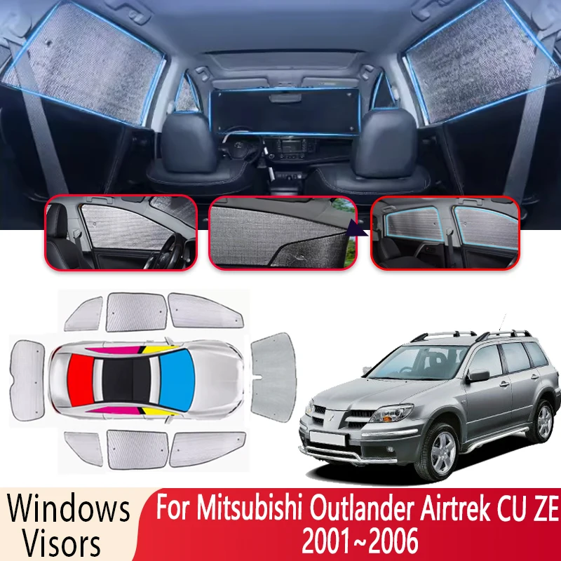 Sun Shade For Mitsubishi Outlander Airtrek CU ZE 2001~2006 Windshield Sunshade Heat Insulation Auto Parts Sun Visor Accessories