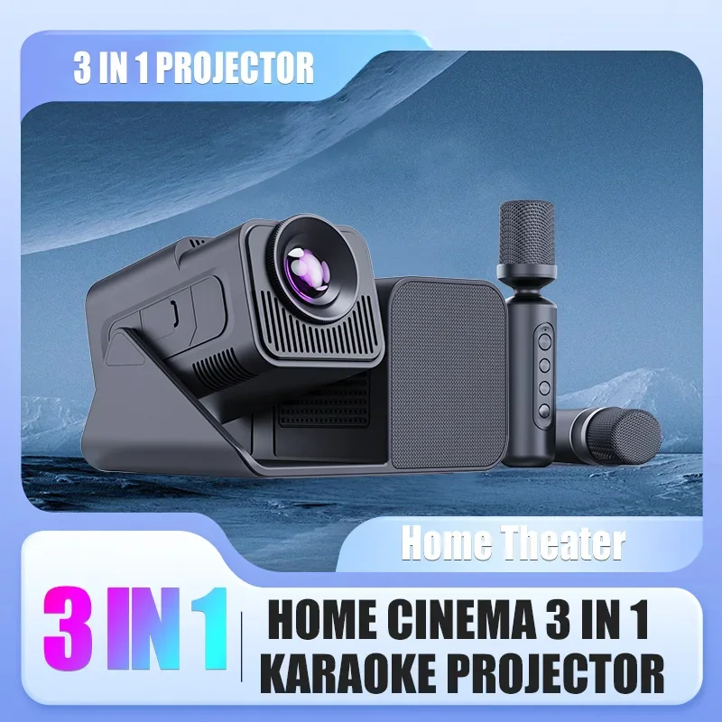 

HY360ktv Karaoke Projector 4K Android Bluetooth,Super Loud Sound Home Theater System for FamilyParty Super Loud 50W Stereo Sound