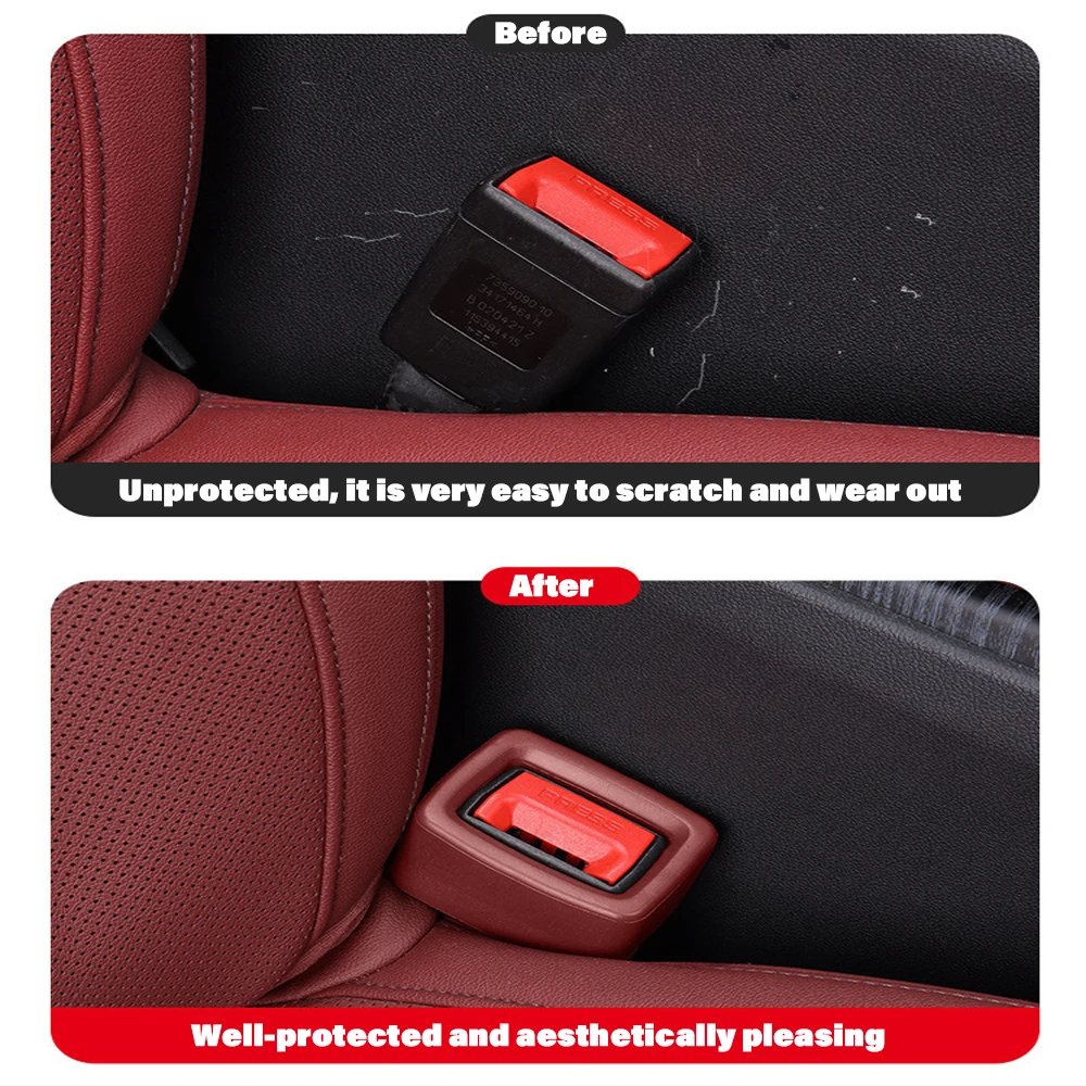 Car Seat Belt Buckle Cover Universal Car Safety Belt Anchor Socket EVA Anti-collision Protection Cover Car Interior Modification