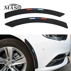 1 Piar Universal Car Wheel Eyebrow Arch Trim Side Fender Protector Strips Black Rubber