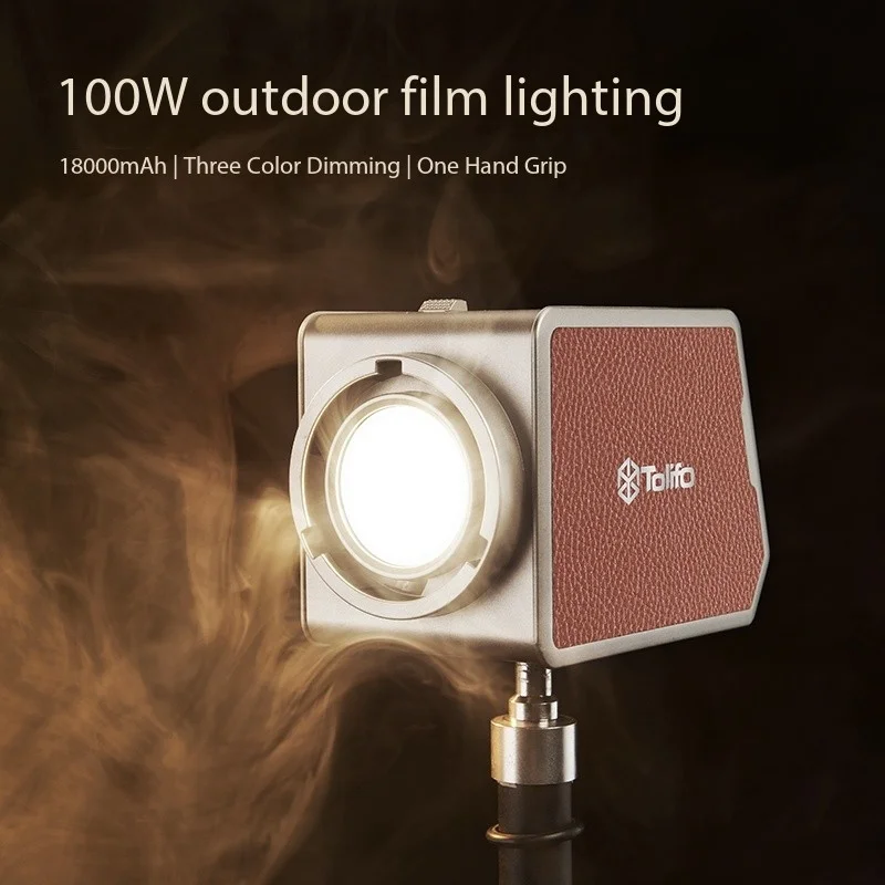 PALMLED 100W LED-videolamp 18000 mAh Tweekleurig 2700K-6500K Dimbaar APP-bediening Foto COB-vullamp voor film Youtube