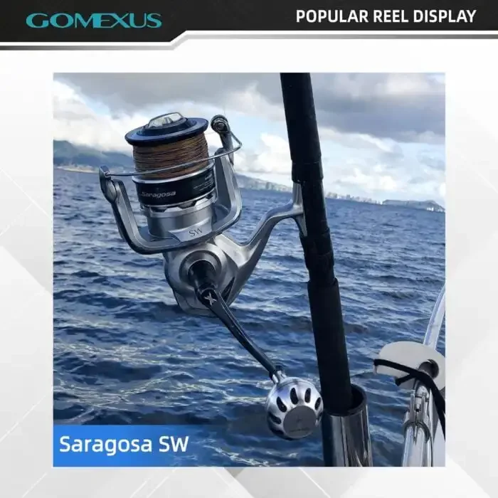 Gomexus Power Knob 45mm For Shimano Saragosa Stella SW Stradic FJ 4000 - 8000 Spinning Reel Handle Knob Type B