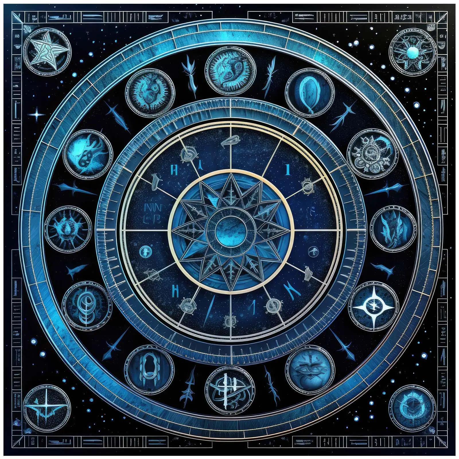 Tarot Tablecloth Game Mat Geometric Divinations Table Cloth Board Game Oracles Card Pad Rune Support Mat Tarot Card Tablecloth