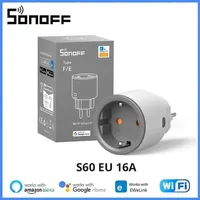 SONOFF S60 EU WiFi Socket Smart Home Plug Power Monitor Outlet Voice/eWeLink Remoter Control Alexa Google Home SmartThings