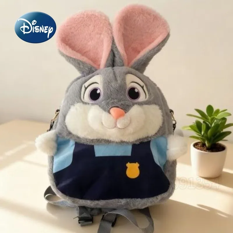 Plecak pluszowy Disney Judy Nick, kreskówkowy, uroczy plecak dla dzieci, modny plecak szkolny 3D, wysoka jakość