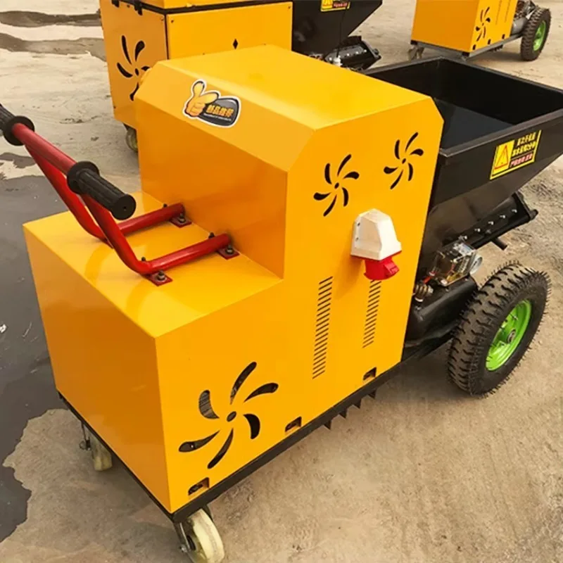 

Small Cement Mortar Spraying Machine 4.0KW Motor 60L Hopper Capacity Fully Automatic Wall Powder Applicator Factory Price