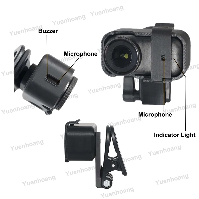 1PCS For DJI Osmo NANO 360° Rotation Backpack Strap Clip & Hat Brim Mount Outdoor Photography Camera Holder Hands-Free Shooting
