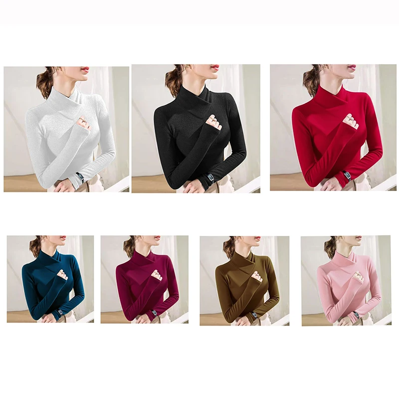 

Женские шикарные дизайнерские топы, женская удобная термоодежда с длинными рукавами, женское классическое однотонное нижнее белье, пуловеры