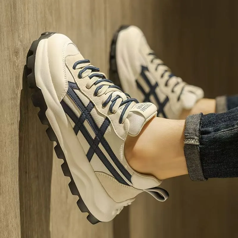 2026 New Arrival Men Retro Thick Sole Dad Shoes Breathable Height Boost Ins Fashion Versatile Teenagers Casual Trendy Sneakers