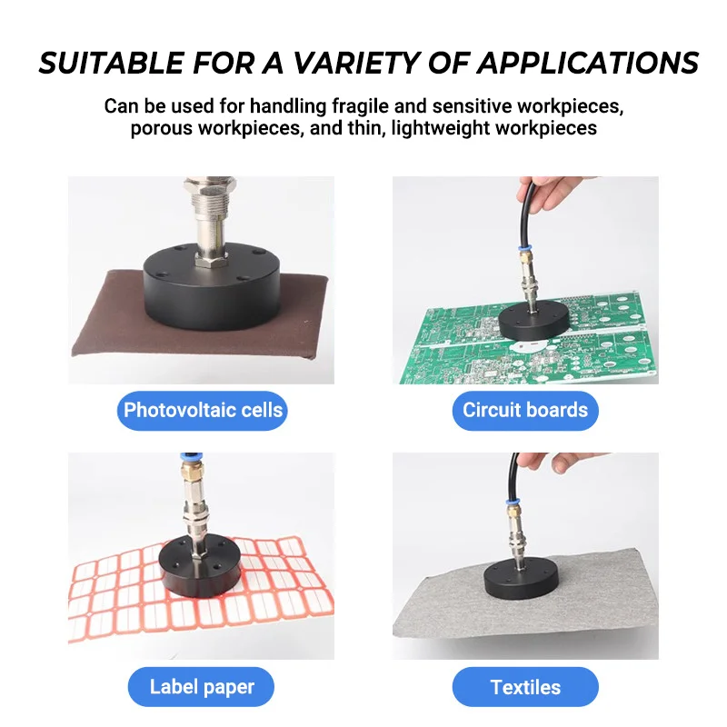 Non-Contact Robotic Vacuum Suction Cup Sucker For Photovoltaic Applications Nonwoven Fabric Film Transport XT661-4A-L/R