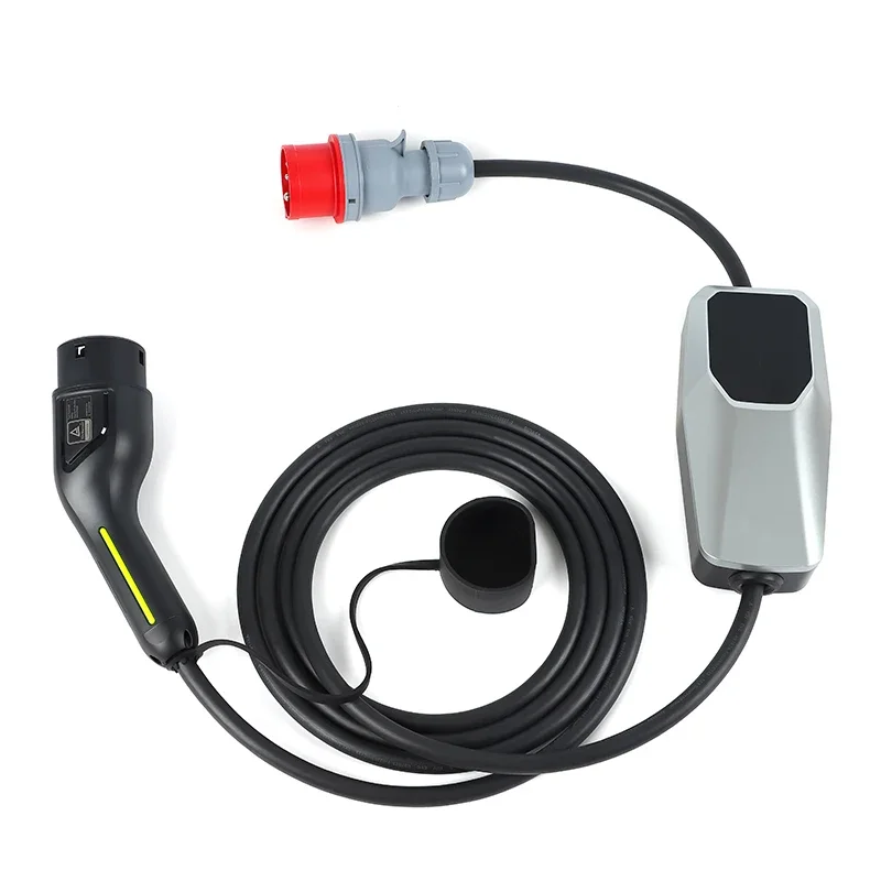 Chargeur EV 22KW 32A, 3 phases, charge rapide, Type 2, boîte murale pour voiture électrique, véhicule, avec prise rouge CEE5 broches, Mode 2