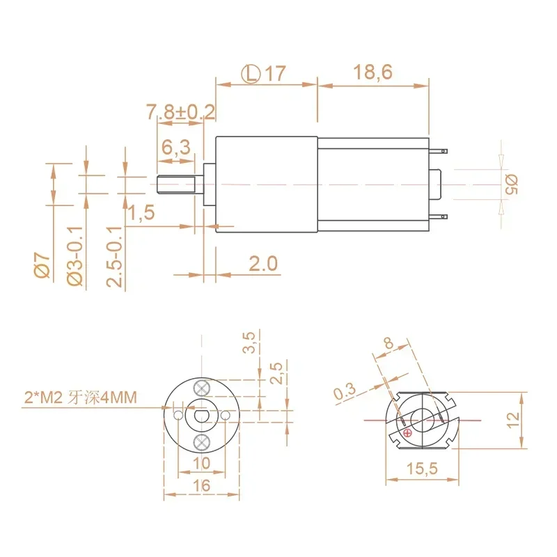 1PCS JGA16-030 16mm 030 micro DC speed motor 6v12v low speed high torque motor can speed control and reverse rotation motor