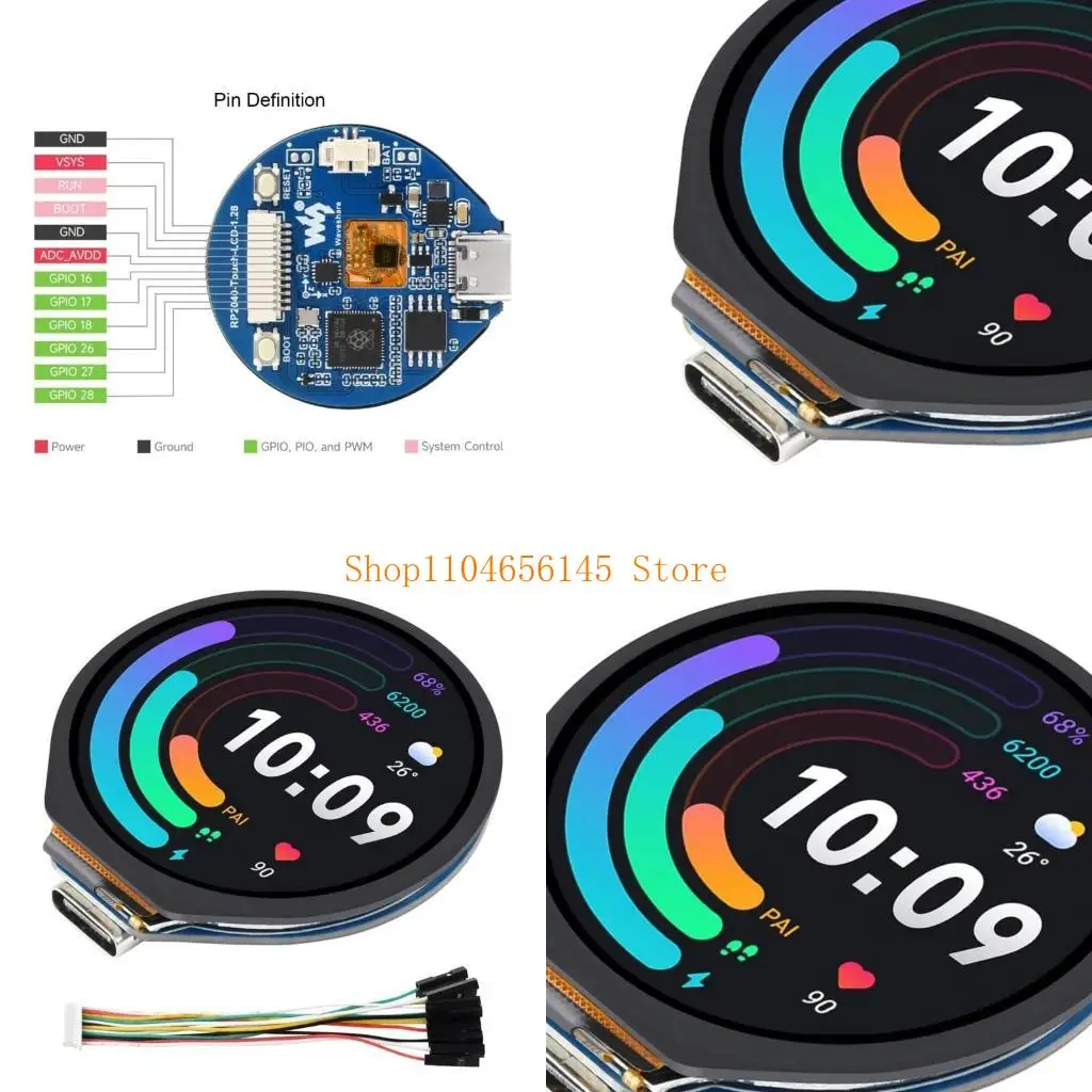 

5ASD RP2040-TUCH-LCD-1.28 RP2040 ПРОГРАММА DEVELUSTION PROGRAMMING TOUCK