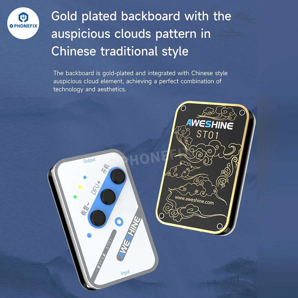AWESHINE ST01 One - صندوق DFU المفتاح يدخل بسرعة وضع استرداد مصطور DFU توافق عالي لإصلاح iPhone X-15 PRO MAX