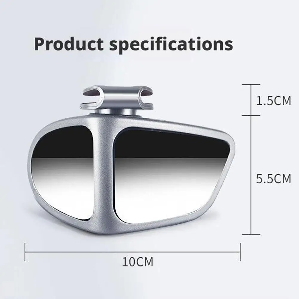 1 زوج مرايا الرؤية الخلفية للسيارة 360 °   مرآة النقطة العمياء قابلة للتعديل وقابلة للتدوير ومحدبة واسعة الزاوية ملحقات مرآة الرؤية الخلفية الشفافة