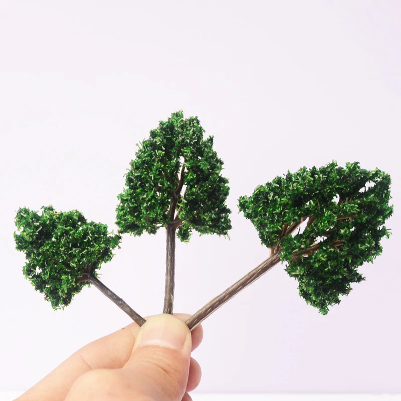 

Height 3CM-6CM Miniature Simulaiton Tree Model Diy Scene Material Diorama Kits For HO Train/Building Sand Table Layout 20Pcs/Lot