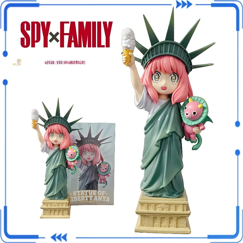 19CM SPY Family GK Statue of Liberty Ania Anime Creative Figure Model Boxed Boutique Gift Collection Decoration Table Ornaments