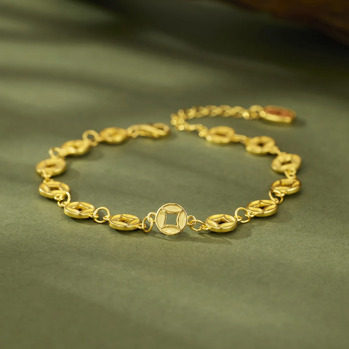 

S925 Sterling Silver Zodiac Year Coin Bracelet Women New Chinese Style Gold Plated Lucky Wealth Amulet Feng Shui Jewelry Charm