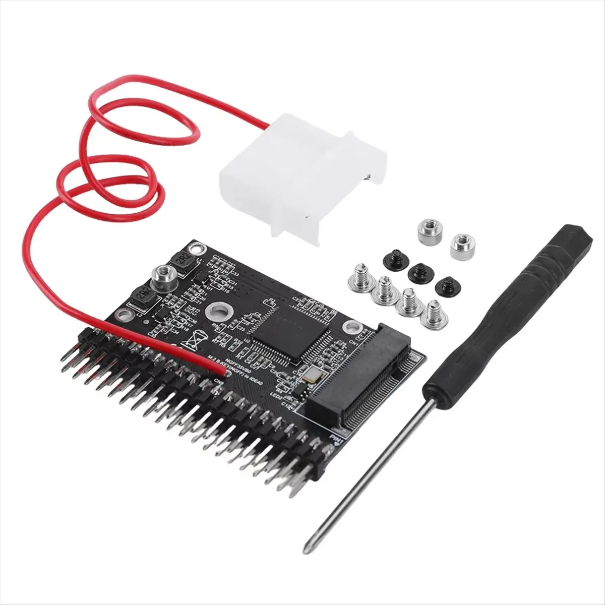 2026 جديد + M.2 NGFF إلى 3.5 بوصة IDE 44pin بطاقة محول NGFF SSD إلى 3.5 IDE محول 150 ميجابايت/ثانية M.2 IDE محول للكمبيوتر