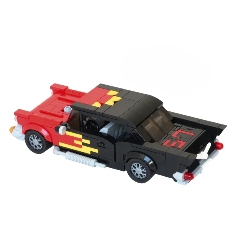 Moc blocos de construção brinquedo carro de corrida modelo pequenas partículas 369 pçs criativo presente do feriado menino conjunto aniversário