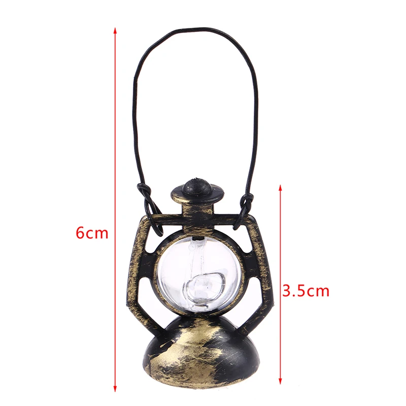 Miniature Oil Lamp Dollhouse Accessories Mini Kerosene Lantern For 1:6 1:12 Scale Doll House Decor Scene Ornaments Pretend Play